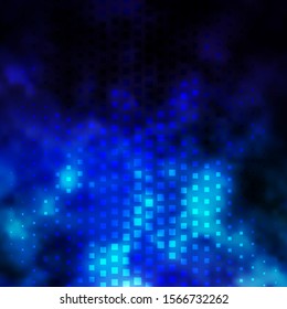 Dark Pink, Blue vector background in polygonal style. Illustration with a set of gradient rectangles. Pattern for websites, landing pages.