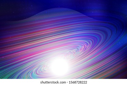 Dark Pink, Blue vector background with astronomical stars. Shining illustration with sky stars on abstract template. Template for cosmic backgrounds.