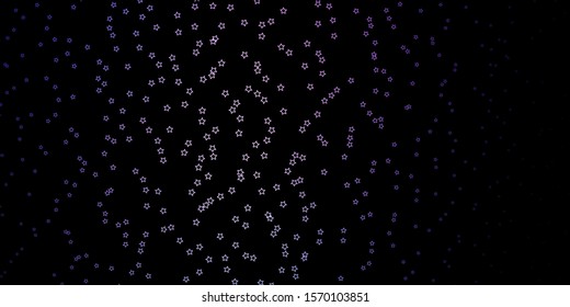 Dark Pink, Blue vector background with colorful stars. Blur decorative design in simple style with stars. Pattern for websites, landing pages.