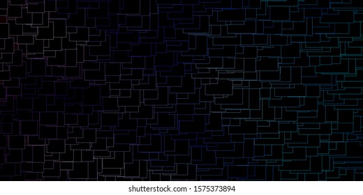 Dark Pink, Blue vector background with rectangles. Abstract gradient illustration with colorful rectangles. Pattern for commercials, ads.