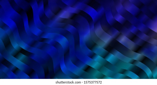 Dark Pink, Blue vector background with curved lines. Colorful illustration in abstract style with bent lines. Pattern for websites, landing pages.