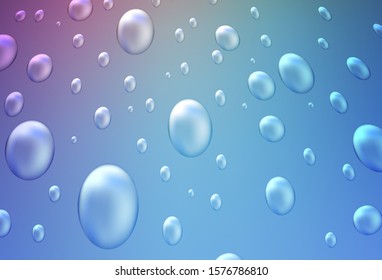 Dark Pink, Blue vector background with bubbles. Beautiful colored illustration with blurred circles in nature style. Completely new template for your brand book.