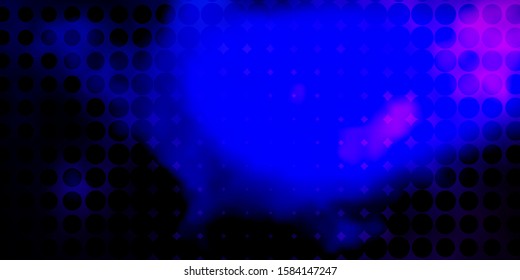 Dark Pink, Blue vector background with bubbles. Abstract illustration with colorful spots in nature style. Pattern for wallpapers, curtains.