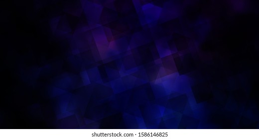 Dark Pink, Blue vector background with triangles. Triangles on abstract background with colorful gradient. Pattern for booklets, leaflets