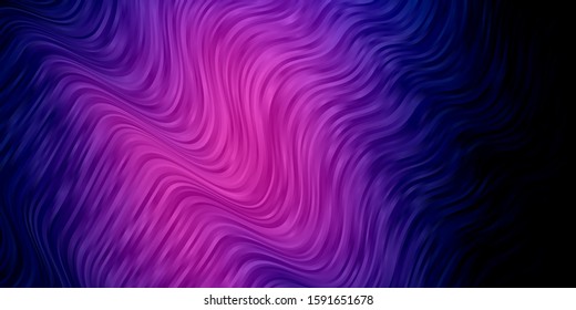 Dark Pink, Blue vector background with bows. Colorful illustration in circular style with lines. Pattern for websites, landing pages.