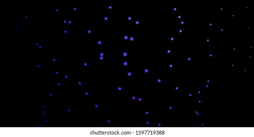 Dark Pink, Blue vector background with small and big stars. Modern geometric abstract illustration with stars. Pattern for websites, landing pages.