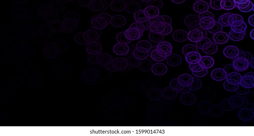 Dark Pink, Blue vector background with occult symbols. Abstract illustration with gothic gradient shapes. Background for esoteric, mystic designs.
