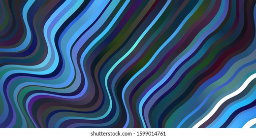Dark Pink, Blue vector background with curved lines. Brand new colorful illustration with bent lines. Pattern for websites, landing pages.