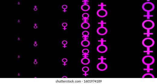 Dark Pink, Blue vector background with woman symbols. Simple design in abstract style with women’s rights activism. Elegant design for wallpapers.
