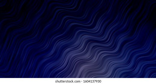 Dark Pink, Blue vector background with bent lines. Colorful illustration with curved lines. Pattern for websites, landing pages.