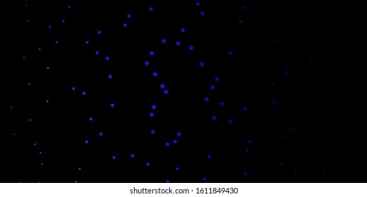 Dark Pink, Blue vector background with colorful stars. Colorful illustration in abstract style with gradient stars. Pattern for new year ad, booklets.