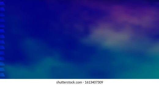 Dark Pink, Blue vector background in polygonal style. Illustration with a set of gradient rectangles. Template for cellphones.
