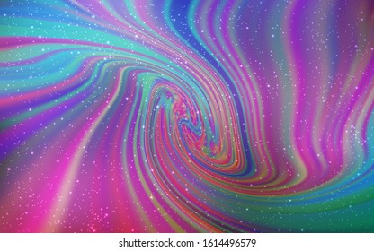 Dark Pink, Blue vector background with astronomical stars. Blurred decorative design in simple style with galaxy stars. Smart design for your business advert.