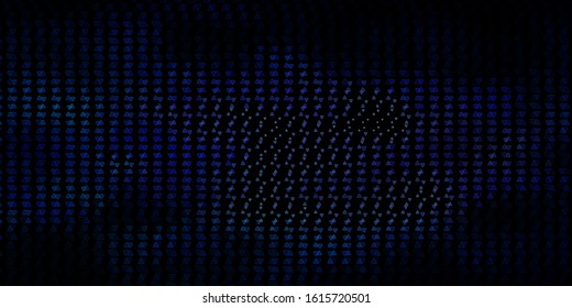Dark Pink, Blue vector background with occult symbols. Abstract illustration with gothic gradient shapes. Design for magic, spiritual events.