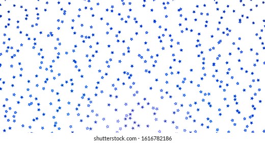 Dark Pink, Blue vector background with colorful stars. Blur decorative design in simple style with stars. Theme for cell phones.