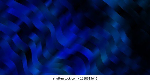 Dark Pink, Blue vector background with bent lines. Abstract illustration with bandy gradient lines. Pattern for websites, landing pages.