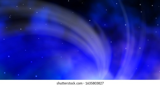 Dark Pink, Blue vector background with colorful stars. Modern geometric abstract illustration with stars. Best design for your ad, poster, banner.