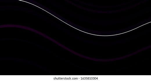 Dark Pink, Blue vector background with lines. Bright illustration with gradient circular arcs. Template for your UI design.