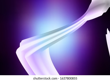 Dark Pink, Blue vector background with curved lines. Glitter abstract illustration with wry lines. Template for cell phone screens.