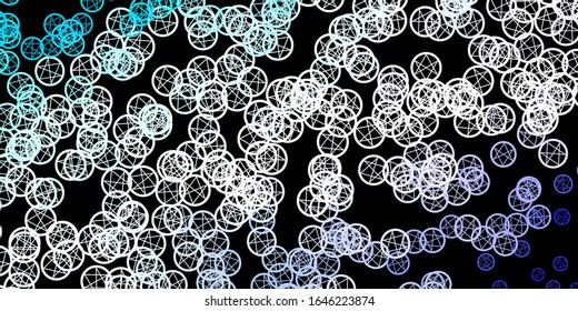 Dark Pink, Blue vector background with occult symbols. Colorful vintage illustration with gradient alchemy shapes. Best design halloween events.