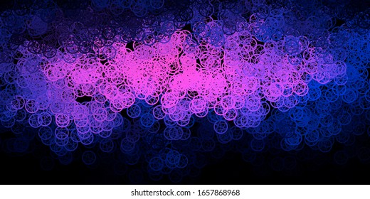 Dark Pink, Blue vector background with occult symbols. Retro design in abstract style with witchcraft forms. Background for esoteric, mystic designs.