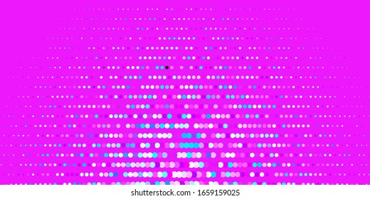 Dark Pink, Blue vector background with bubbles. Illustration with set of shining colorful abstract spheres. Pattern for booklets, leaflets.