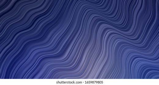 Color rosa oscuro, fondo vectorial azul con curvas. Ilustración de degradado abstracta con líneas de desgaste. Patrón para anuncios, anuncios.