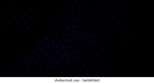 Color rosa oscuro, fondo vectorial azul con puntos. Ilustración abstracta moderna con formas de círculo coloridas. Patrón para papeles pintados, cortinas.