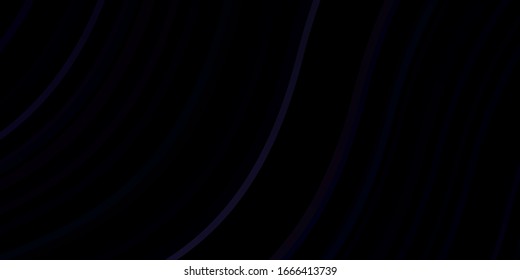 Dark Pink, Blue vector background with curved lines. Colorful illustration in circular style with lines. Pattern for booklets, leaflets.