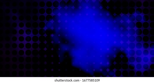 Dark Pink, Blue vector background with bubbles. Colorful illustration with gradient dots in nature style. Pattern for booklets, leaflets.