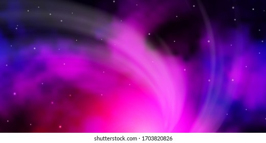 Dark Pink, Blue vector background with colorful stars. Modern geometric abstract illustration with stars. Pattern for websites, landing pages.
