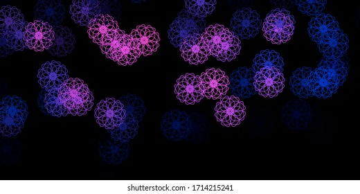 Dark Pink, Blue vector background with random forms. Illustration with colorful shapes in abstract style. Elegant design for wallpaper set.
