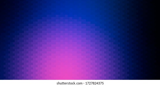 Dark Pink, Blue vector background in polygonal style. Illustration with a set of gradient rectangles. Modern template for your landing page.