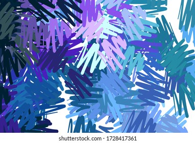 Dark Pink, Blue vector background with stright stripes. Blurred decorative design in simple style with lines. Smart design for your business advert.