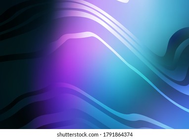 Dark Pink, Blue vector background with curved lines. Smart illustration in abstract style with gradient lines.  New composition for your brand book.
