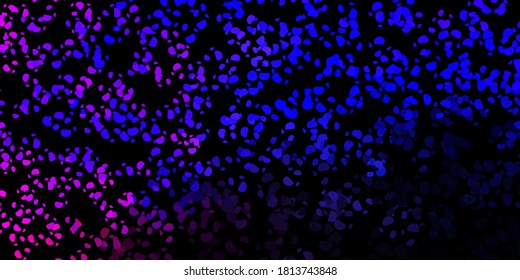 Dark pink, blue vector background with random forms. Illustration with colorful shapes in abstract style. Simple illustration for your web site.
