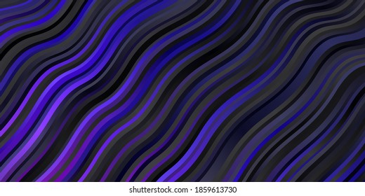 Dark Pink, Blue vector background with wry lines. Colorful illustration, which consists of curves. Template for your UI design.