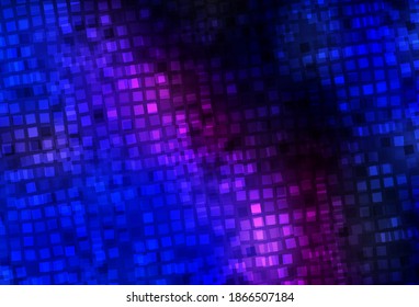 Dark Pink, Blue vector background with rectangles. Beautiful illustration with rectangles and squares. Modern template for your landing page.