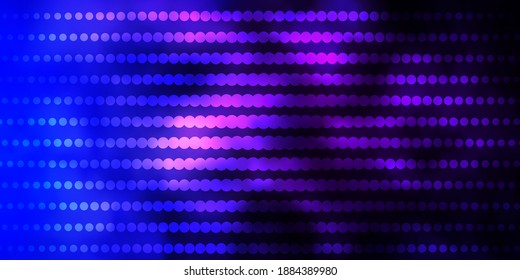 Dark Pink, Blue vector background with circles. Illustration with set of shining colorful abstract spheres. Design for your commercials.