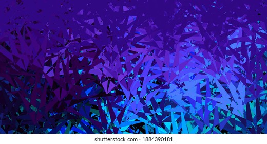 Dark pink, blue vector background with triangles. Simple design in abstract style with triangles, lines. Template for commercials.