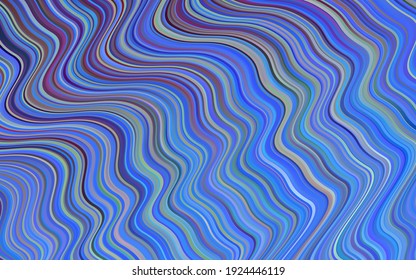 Dark Pink, Blue vector background with bent ribbons. A sample with blurred bubble shapes. Memphis design for your web site.