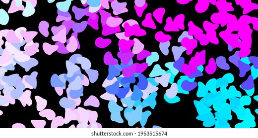 Dark pink, blue vector background with random forms. Colorful illustration with simple gradient shapes. Smart design for your business.