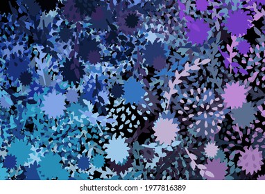 Dark Pink, Blue vector background with abstract shapes. Illustration with colorful gradient shapes in abstract style. Modern design for your business card.