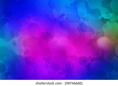 Dark Pink, Blue vector background with abstract shapes. Decorative design in abstract style with random forms. Simple design for your web site.