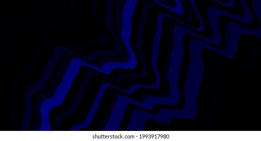 Dark Pink, Blue vector background with bent lines. Abstract illustration with bandy gradient lines. Smart design for your promotions.