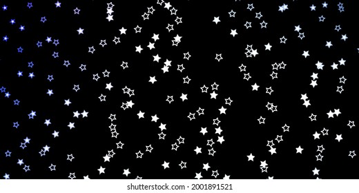 Dark Pink, Blue vector background with colorful stars. Shining colorful illustration with small and big stars. Best design for your ad, poster, banner.