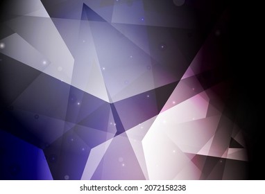 Dark Pink, Blue vector background with triangles. Triangles on abstract background with colorful gradient. Background for a cell phone.