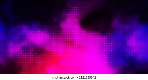 Dark Pink, Blue vector background with bubbles. Abstract colorful disks on simple gradient background. Pattern for booklets, leaflets.