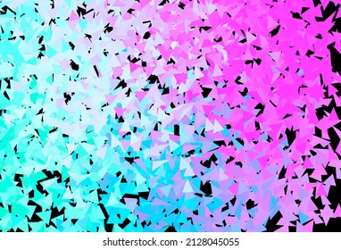 Pink oscuro, fondo vectorial azul con estilo poligonal. Ilustración abstracta moderna con triángulos coloridos. Diseño sencillo para su sitio web.
