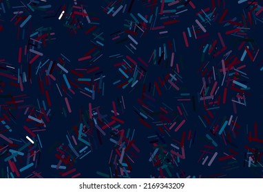 Dark pink, blue vector background with straight lines. Shining colored illustration with narrow lines. Pattern for business booklets, leaflets.